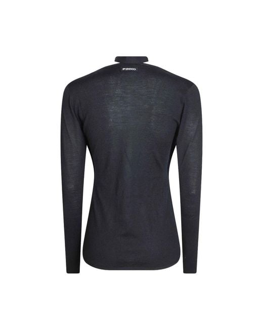 Pinko Blue V-Neck Knitwear