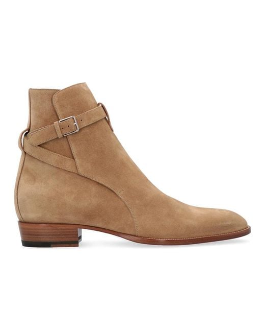 Saint Laurent Brown Ankle Boots for men