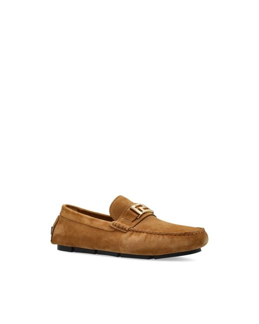 Loafers Versace de hombre de color Brown