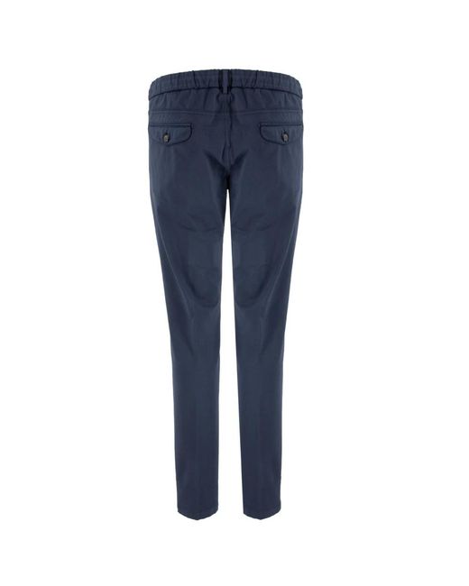 Eleventy Blue Slim-Fit Trousers for men