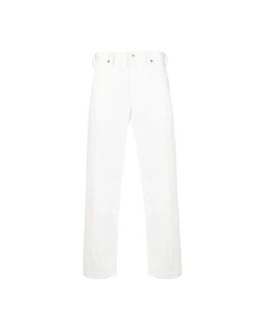 Jil Sander White Straight Jeans for men