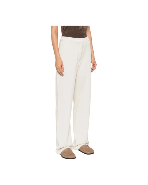Max Mara Broeken ,Wit ,Straight Broeken in het White