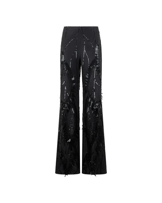 Alberta Ferretti Black Wide Trousers