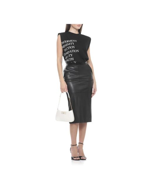 Elisabetta Franchi Black Sleeveless Tops