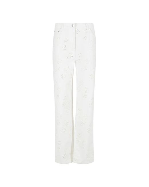 Semicouture White Straight Fit Jeans