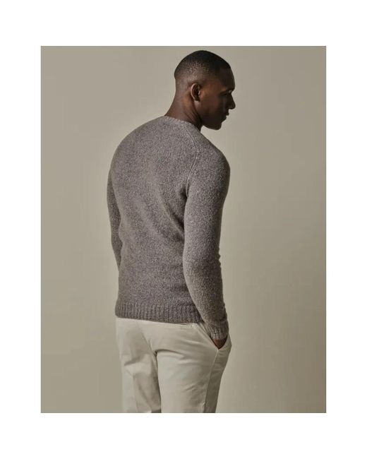 Profuomo Gray Round-Neck Knitwear for men