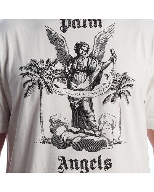 Palm Angels Gray T-Shirts for men