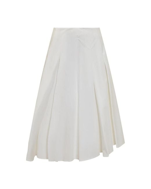 Semicouture White Midi Skirts