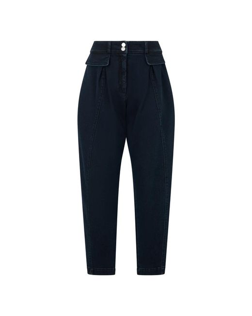 Alberta Ferretti Blue Cropped Jeans