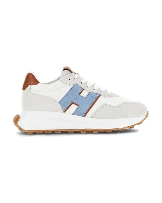 Hogan White Weiße h641 sneakers mit clue sky h logo