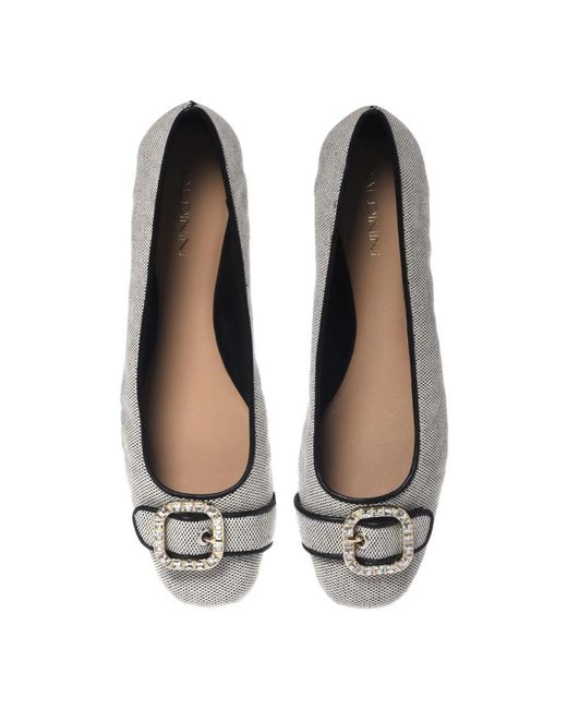 Baldinini Gray Ballerina Shoes
