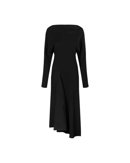 P.A.R.O.S.H. Black Midi Dresses