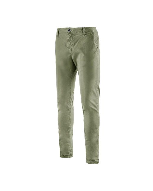Bomboogie Green Slim-Fit Trousers for men