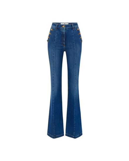 Elisabetta Franchi Blue Flare Jeans