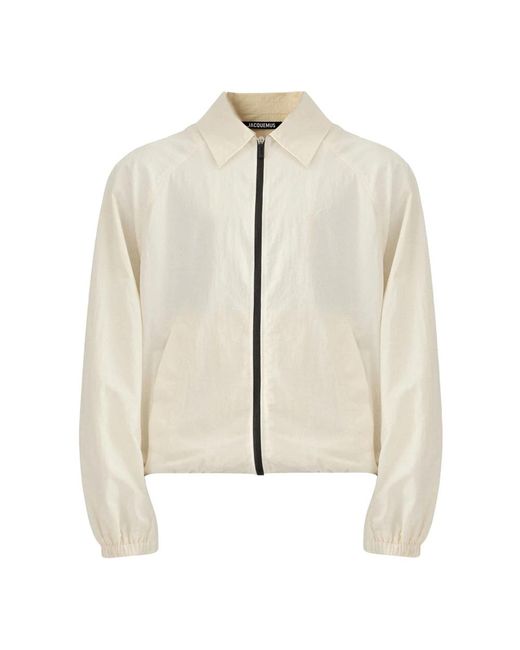 Jacquemus Jassen ,Wit ,Le Coupe‑Vent Jacket in het Natural voor heren