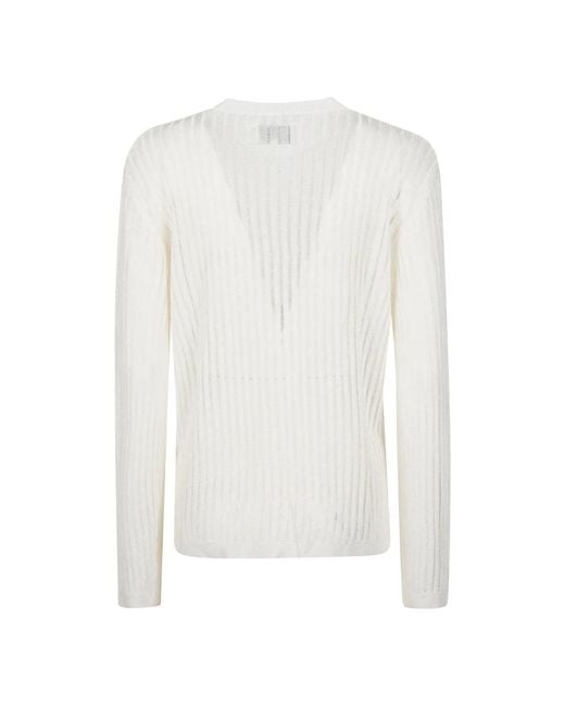 Loulou de Saison White Round-Neck Knitwear