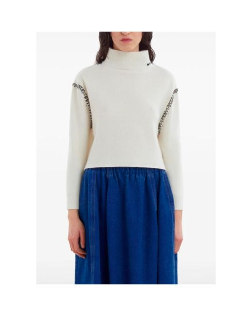 Marni White Turtlenecks