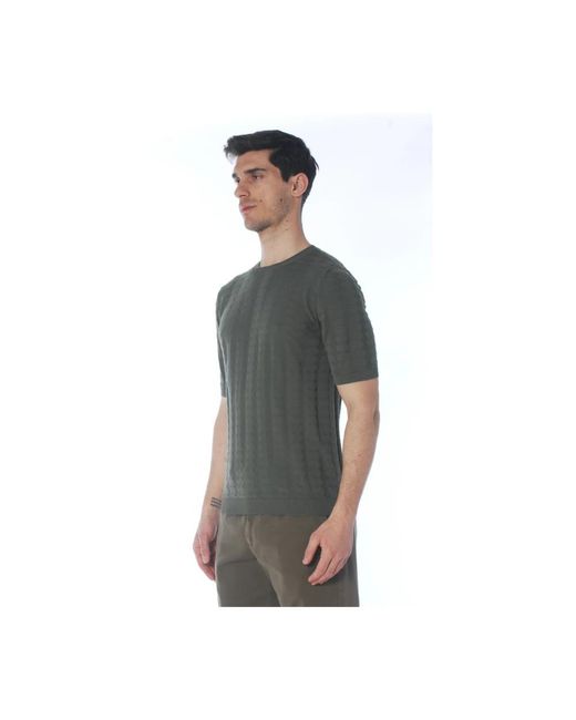 Irish Crone Gray Round-Neck Knitwear for men