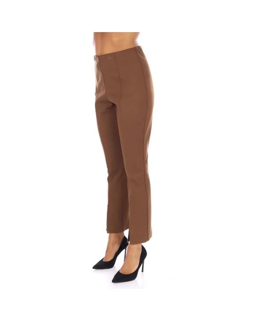 Nenette Brown Cropped Trousers