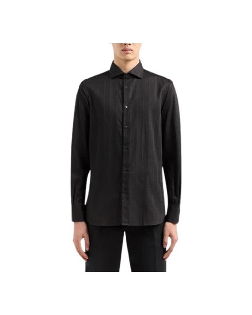 Emporio Armani Black Casual Shirts for men