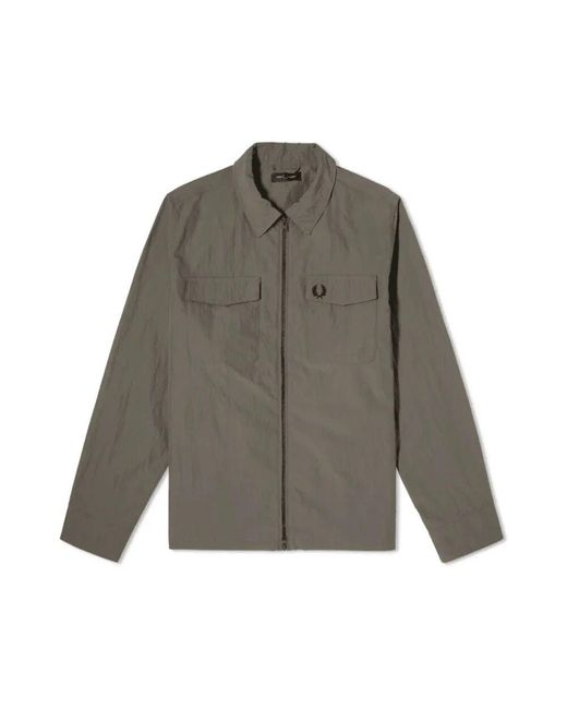 Fred Perry Gray Light Jackets