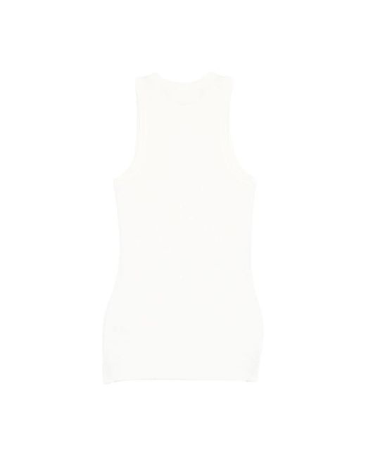 Lisa Yang White Sleeveless Tops