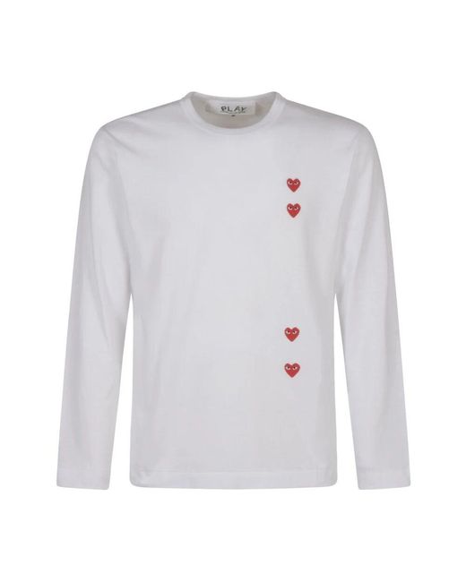 COMME DES GARÇONS PLAY White Long Sleeve Tops for men