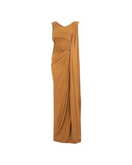 Alberta Ferretti Brown Party Dresses