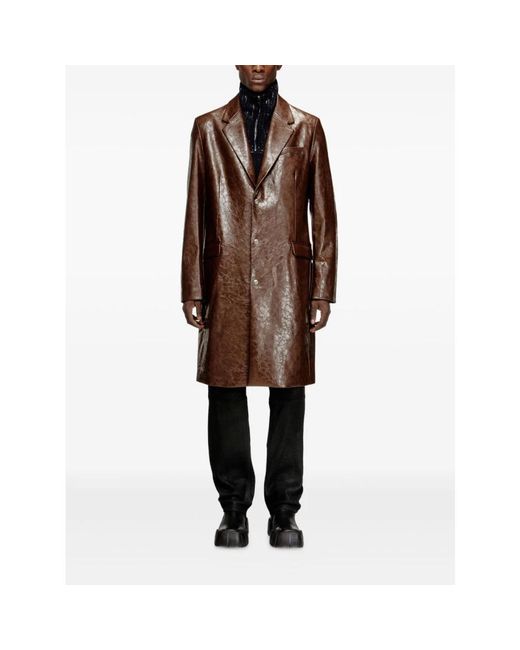 DIESEL Brown J-Creed Coat for men