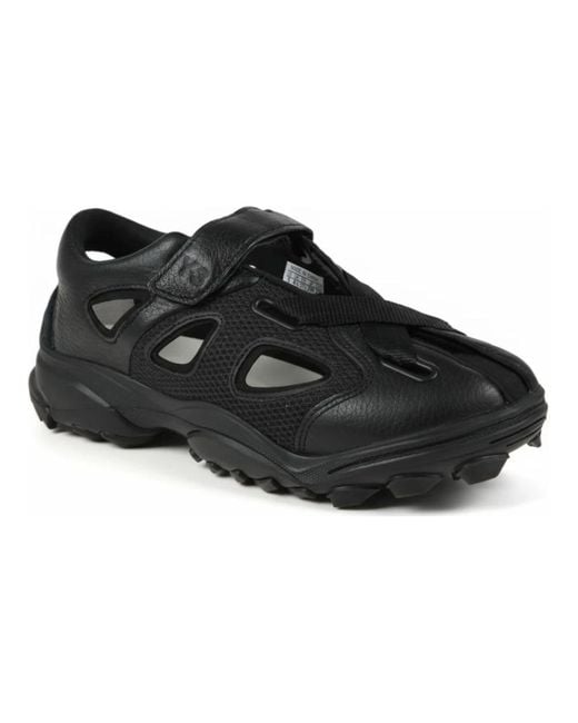 Y-3 Black Flat Sandals for men