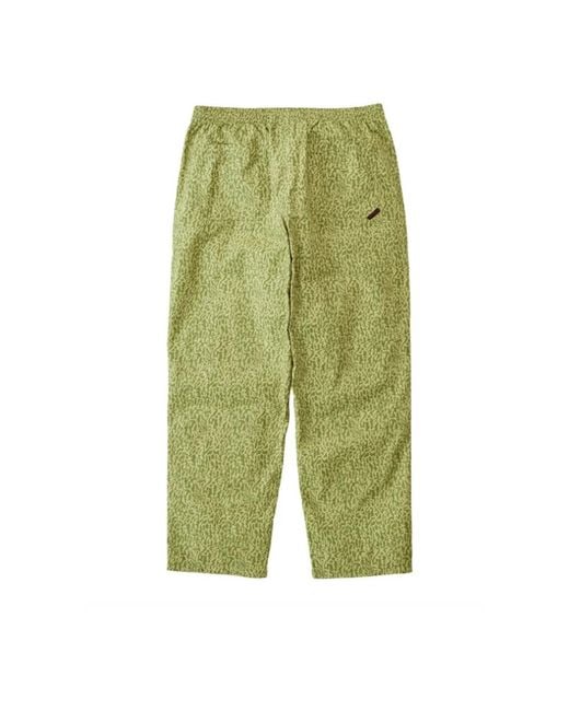 Gramicci Green Straight Trousers for men