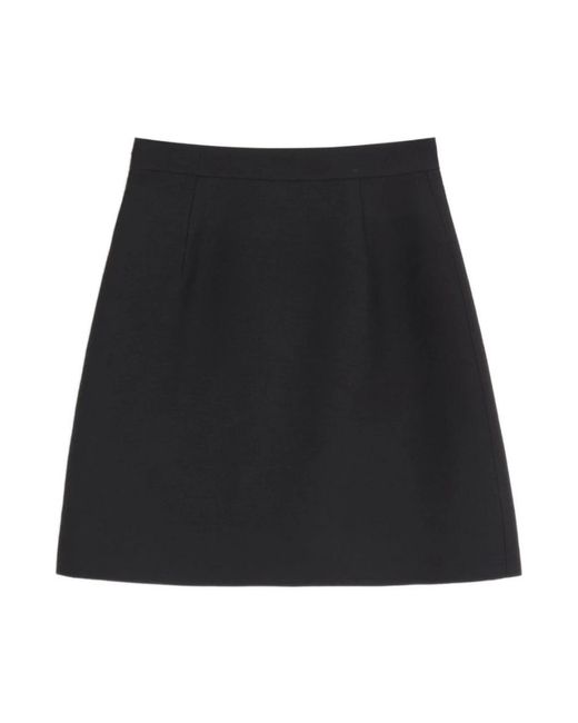 Valentino Garavani Black Short Skirts