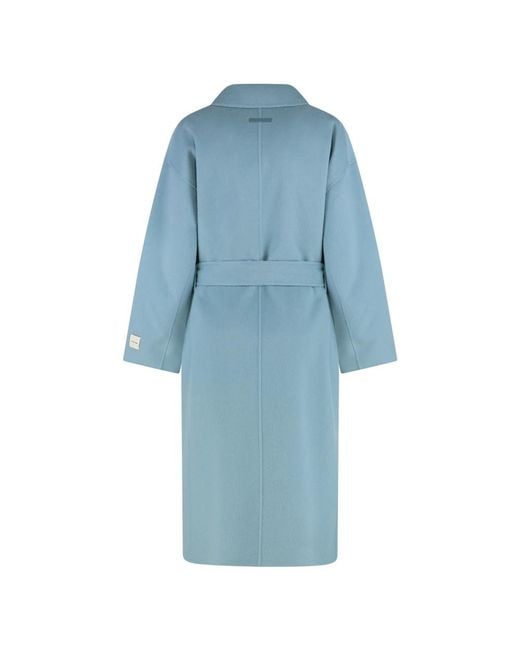 Calvin Klein Blue Belted Coats
