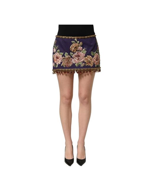 Dolce & Gabbana Blue Short Skirts