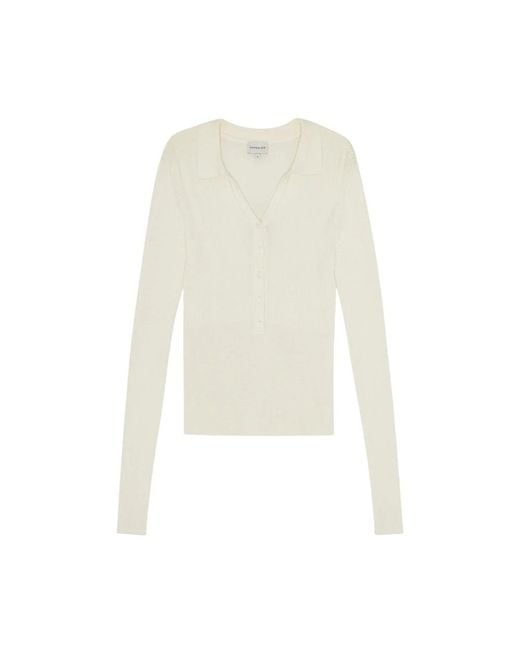 Birgitte Herskind White V-Neck Knitwear