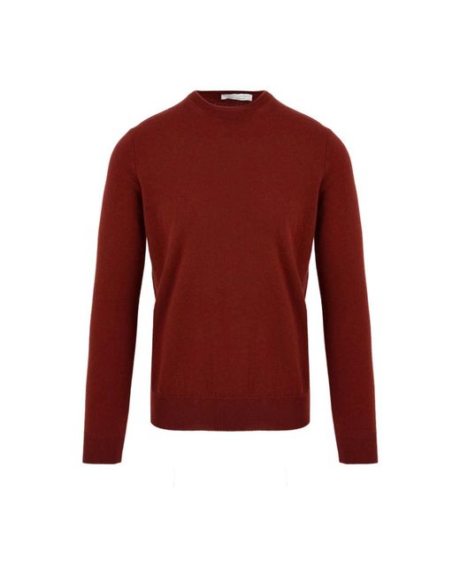 FILIPPO DE LAURENTIIS Red Round-Neck Knitwear for men