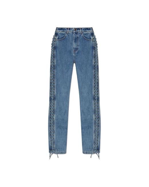 ROTATE BIRGER CHRISTENSEN Blue Straight Jeans
