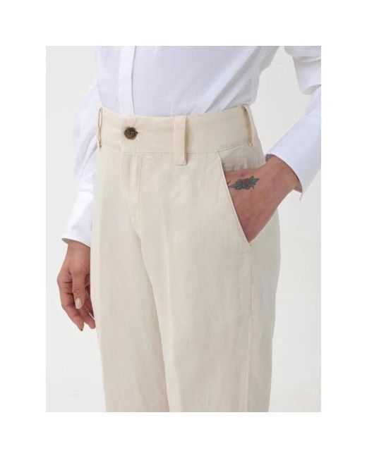 PT01 Natural Cropped Trousers