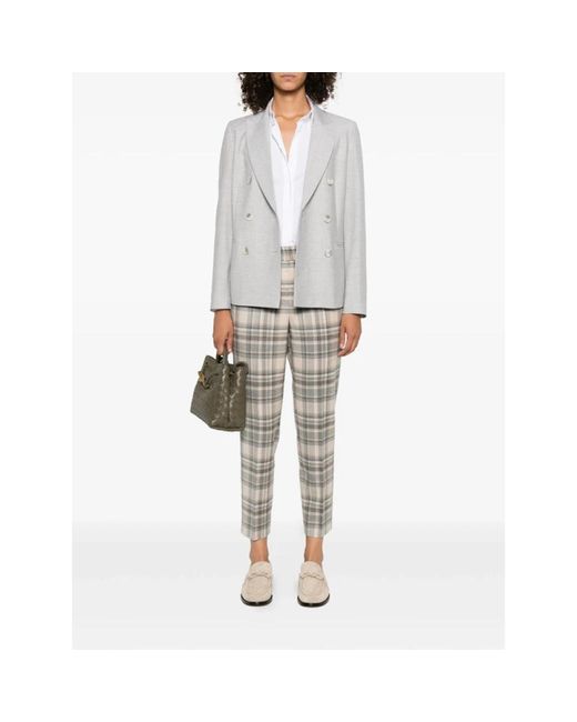 Peserico Gray Tapered Trousers
