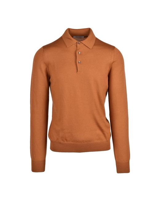 Gran Sasso Brown Polo Shirts for men