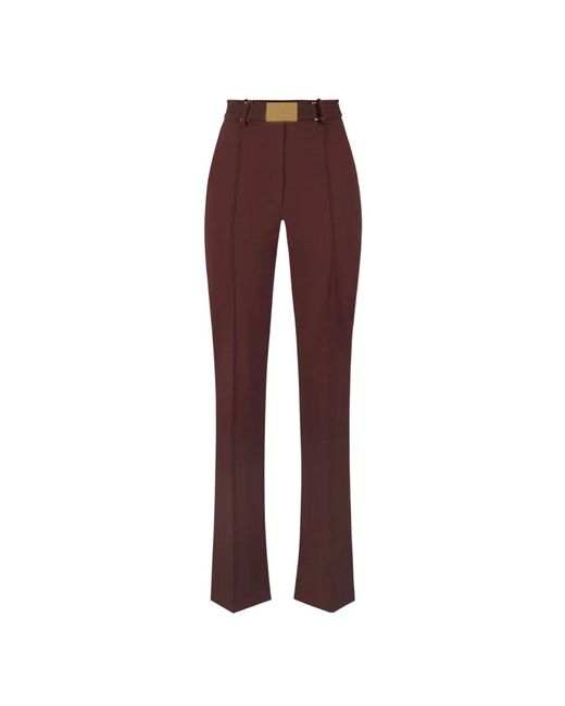 Elisabetta Franchi Purple Straight Trousers