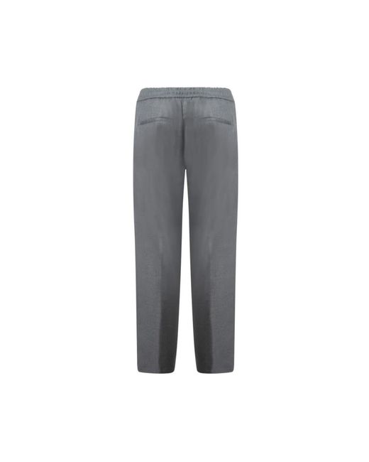 Dondup Gray Straight Trousers for men