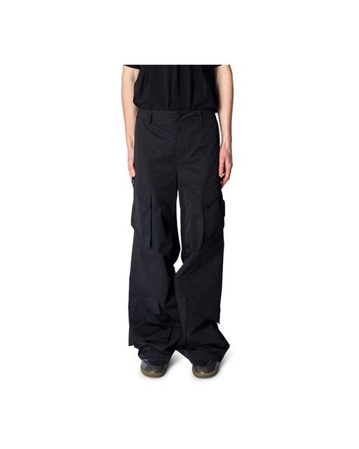 HELIOT EMIL Schwarze Cargo Hose Mit Einzigartigen Details in Black für Herren