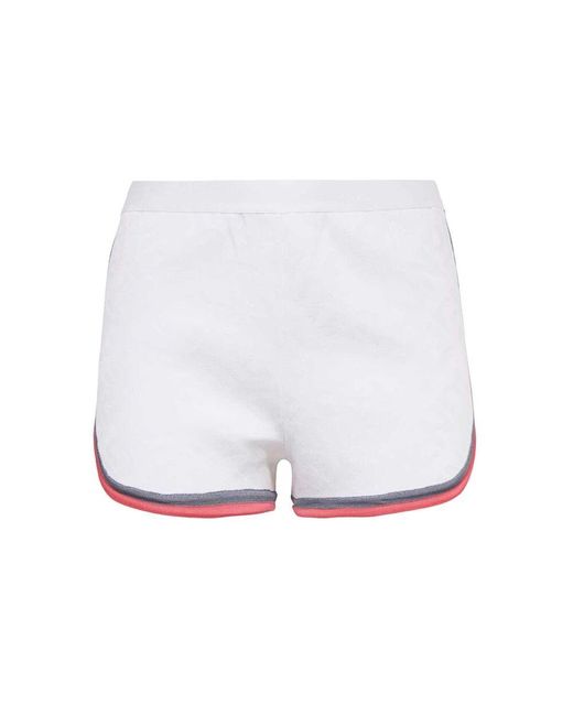 Fendi White Shorts mit kontrastierenden kanten