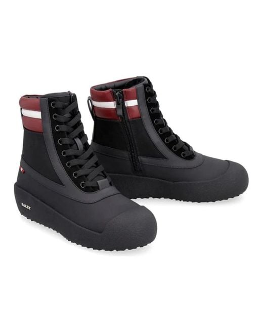 Bally Black Lace-Up Boots