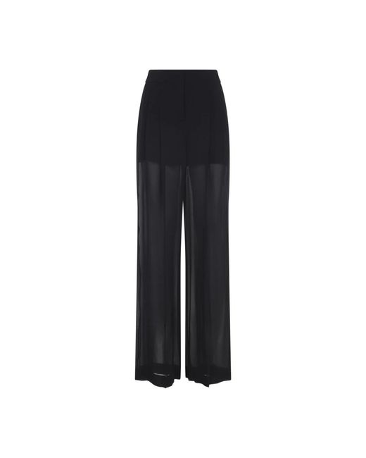 Alberta Ferretti Zijden Zwarte Broek Elegante Stijl in het Black