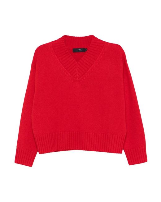 arch4 Red V-Neck Knitwear