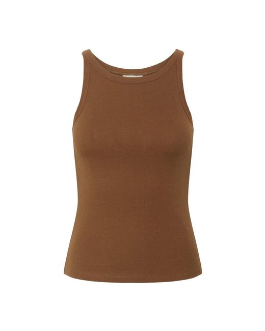 Gestuz Tops ,Bruin ,Sleeveless Tops in het Brown