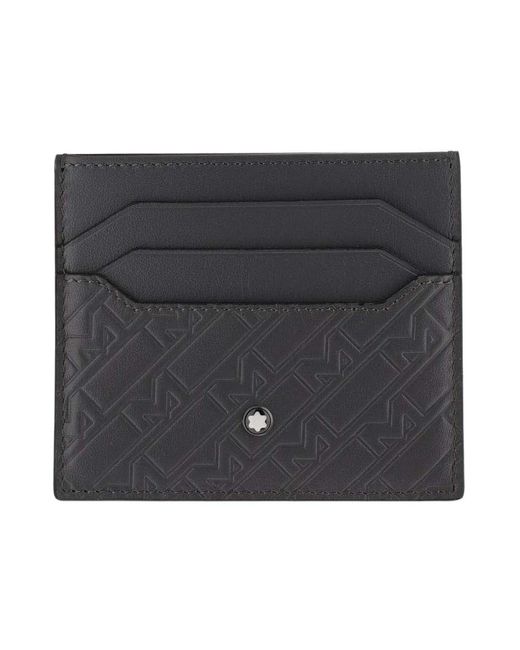 Montblanc Kartenetui Aus Geprägtem Leder in Black für Herren