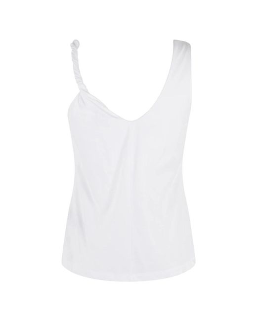 Sleeveless Tops FEDERICA TOSI de color White